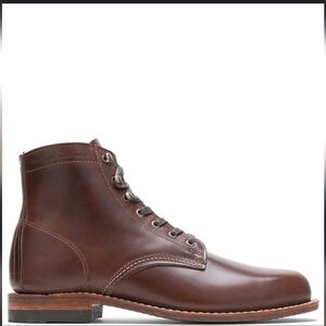 1000 Mile Hommes Brown Leather Lace-Up Boots Size 9.5